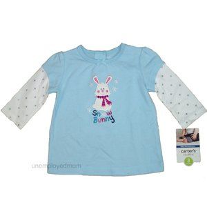 Easter Tee Bunny T Shirt Top Carters Long Sleeve